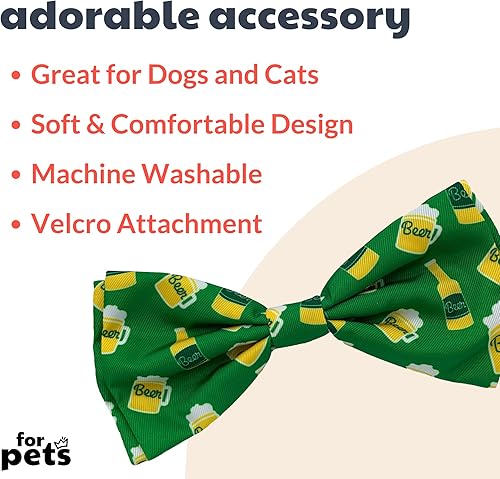 Miniatura 2 de Huxley & Kent Pajarita para mascotas  Irlandesa Suds (pequeña)  Pajarita de velcro para el día de San Patricio  Divertidas pajaritas para perros y