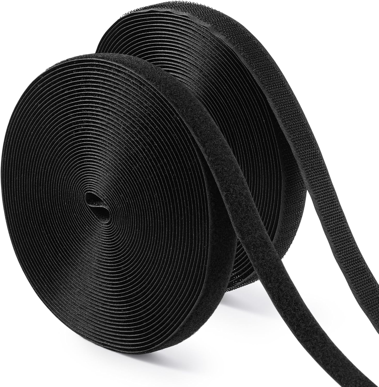 33 Ft Sew on Hook and Loop Tapes, 1 Inch Wide Interlocking Tape, Sew on Strips for Fabric Fastener Strips for Clothing Sewing Crafts DIY Projects, Non Adhesive Hook and Loop Strips, White
