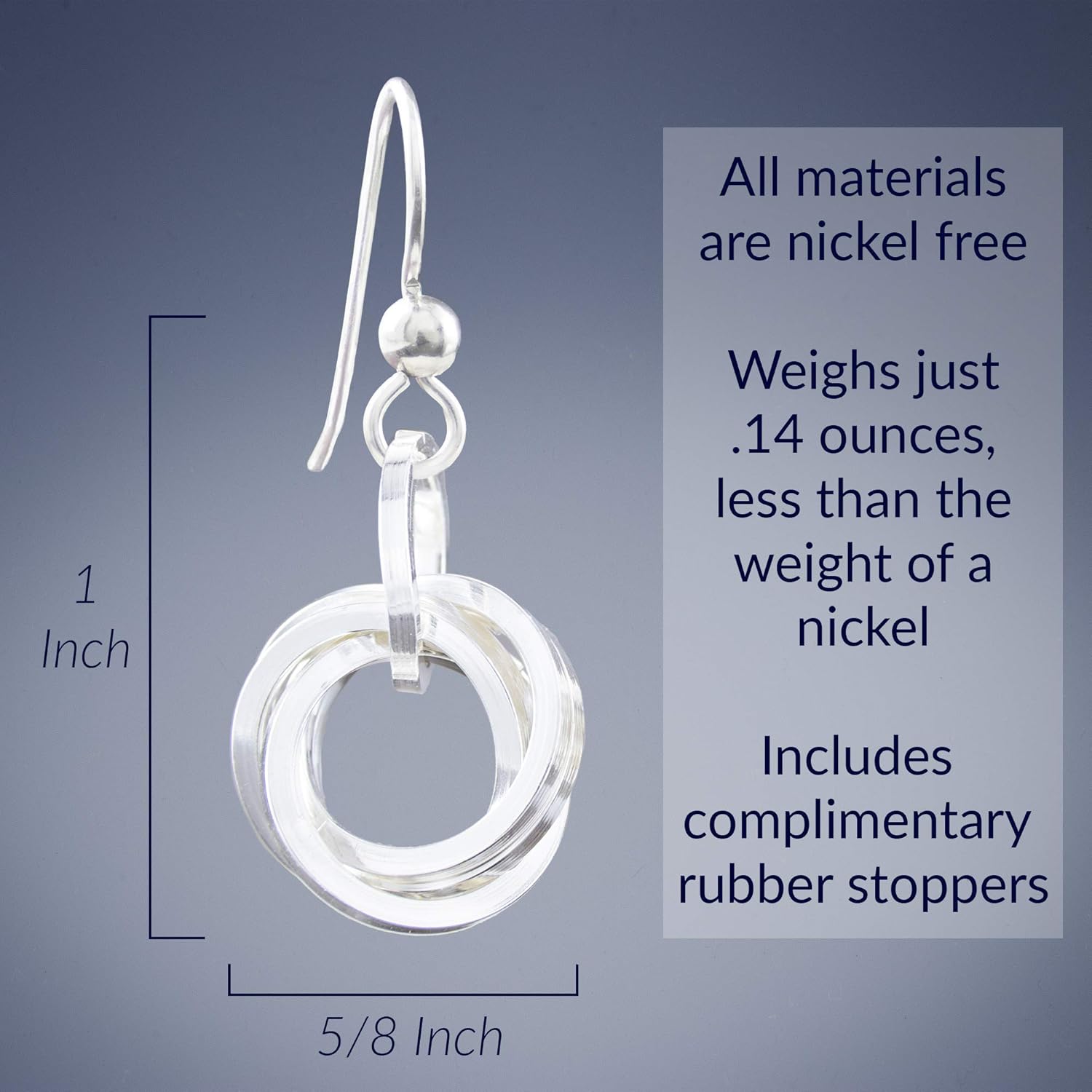 Tahmi Real Sterling Silver 925 Everyday Jewelry Set for Women | Minimalist Necklace & Dangle Earrings | Classic Silver Jewelry Gift For Her, 18" - Image 3