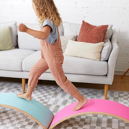 Miniatura 9 de ECR4Kids Tabla de equilibrio con base de fieltro, juguete Montessori, espuma de mar