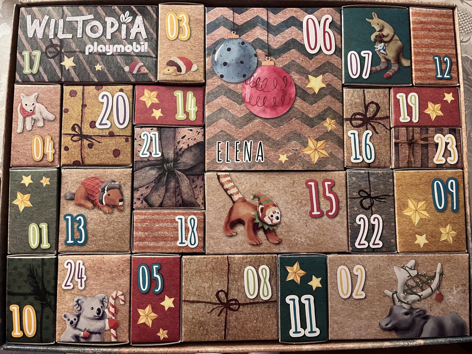 Calendrier de l'Avent PLAYMOBIL - Wiltopia Tour du Monde Animaux DIY - 115 pièces - A partir de 4 ans