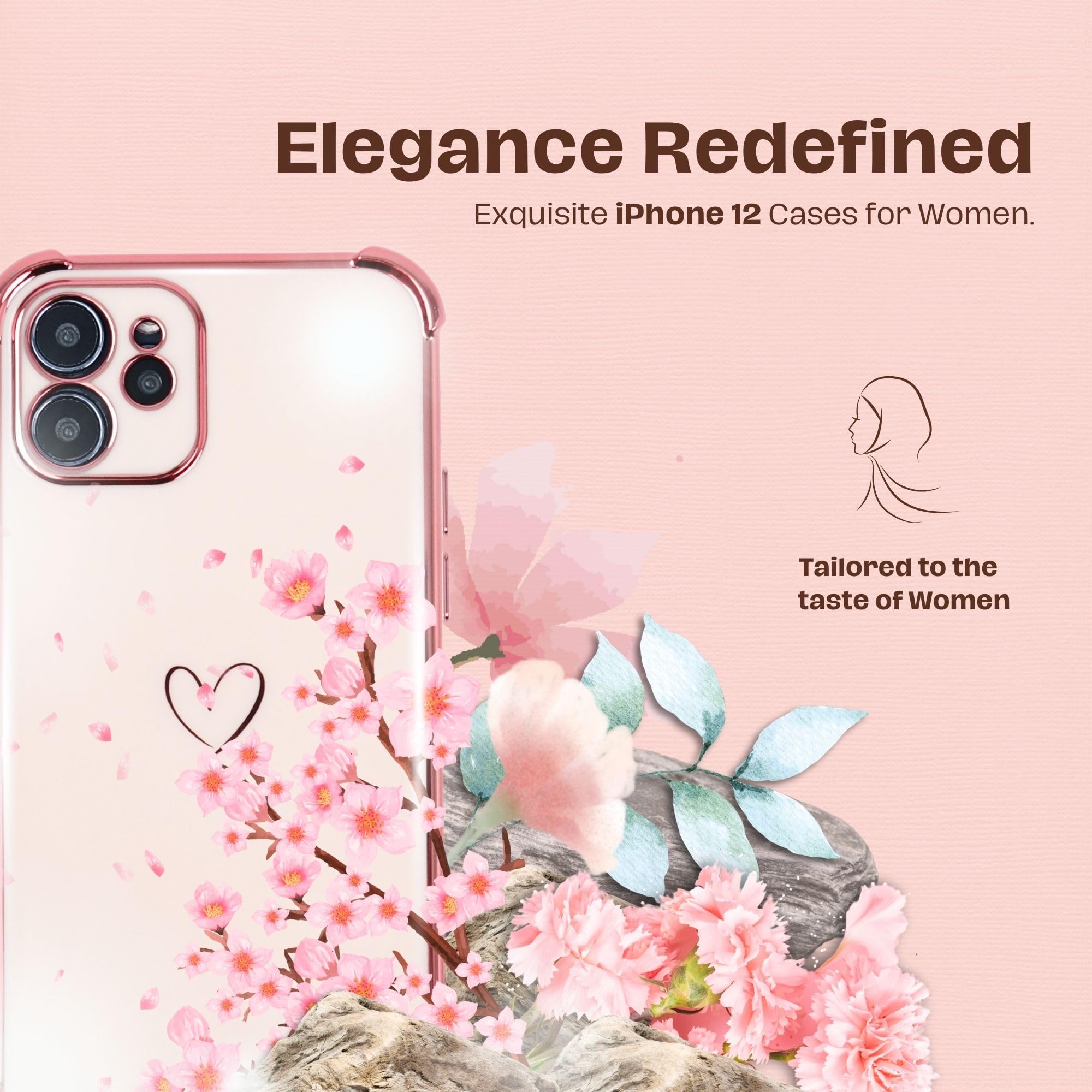 Amazon.com: Hot Pink Phone Case for iPhone 12 & iPhone 12