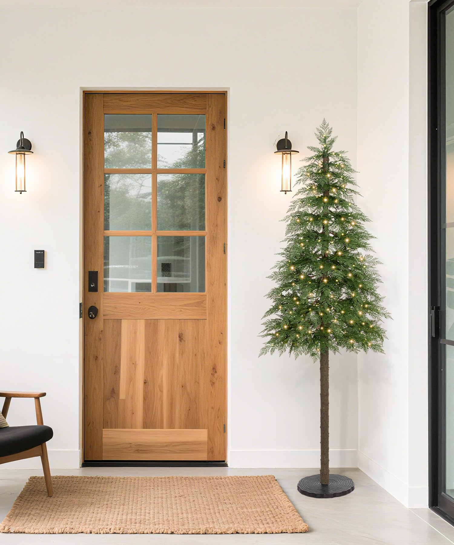 4 FT Nearly Natural Pre-Lit Alpine Artificial Christmas Tree Clear Lights.