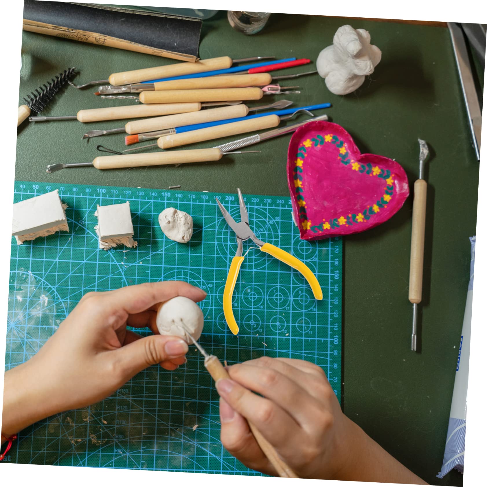 HOMSFOU 6pcs Mini Diy Jewelry Pliers Mini Tongs Jewelry Wire Bending Pliers Wire Wrapping Tool Jewelers Tools Iron Yellow