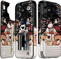 Vista 124 de LETO para iPhone 15 Pro Funda tipo cartera - Tapa tipo folio con patada - Diseños de moda - Tarjetero - Funda protectora para mujeres y niñas - 6.1