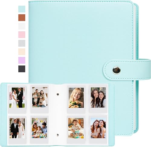 320 Pocket Keepsake Album for Fujifilm Instax Mini and Polaroid 2x3 Blue | PU Leather, Fits Fujifilm Instax Mini 12/11/9/40/Evo, Polaroid, Zink, Kodak 2x3 Photos; Travel, Kids, Wedding Memory