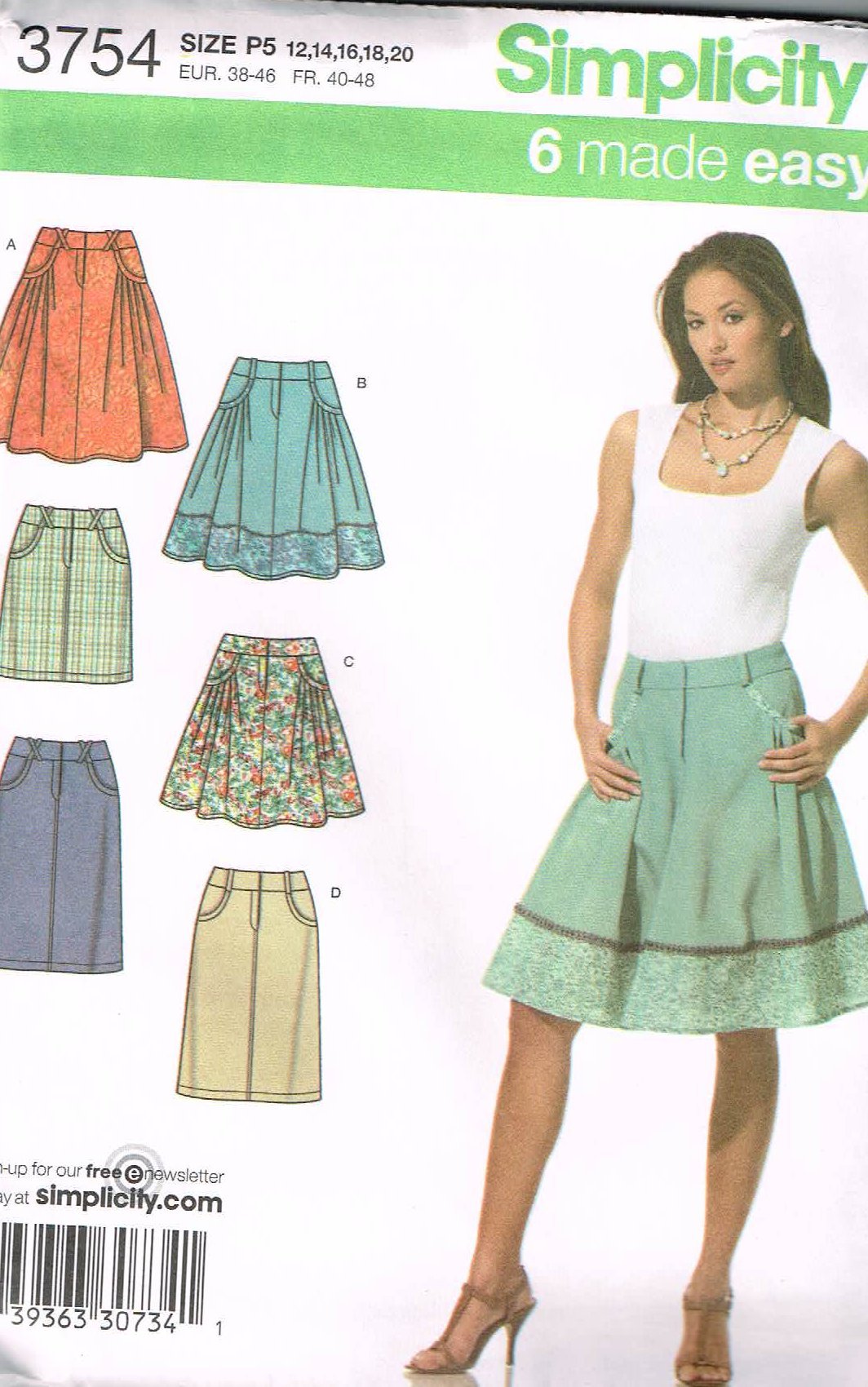 Patron Simplicity 3754 taille P5 robe et mode femme guide couture complet