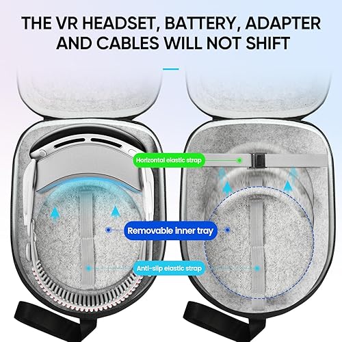 Miniatura 3 de Funda de transporte compatible con Oculus Meta Quest 2, Quest 3, auriculares Apple Vision Pro VR, correa original para la cabeza y accesorios de
