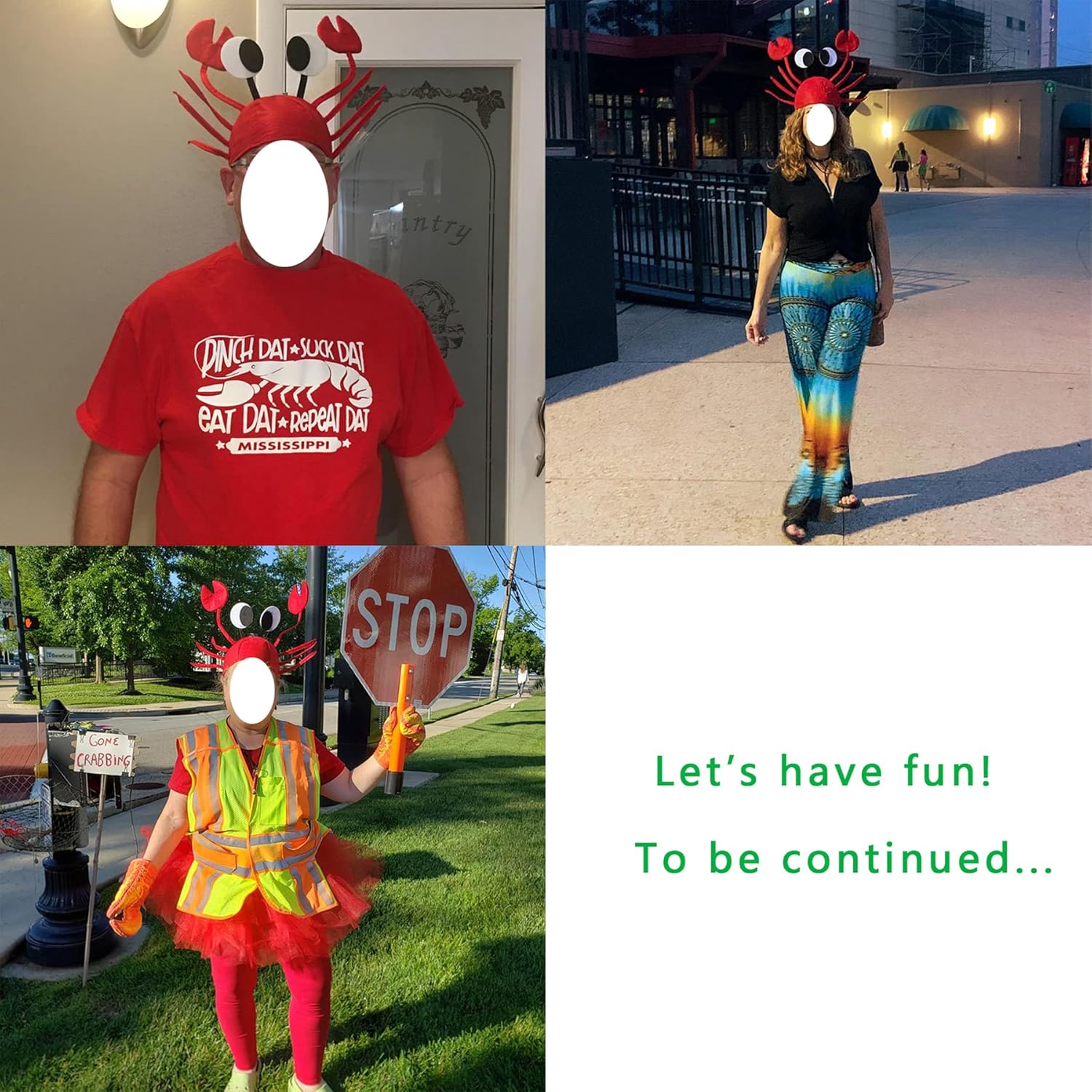 Funny Unisex Novelty Crab Hat - 3D Seafood Hat with Giant Crab Claws Gloves and Costume Props Set - Image 5