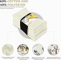 Vista 124 de Utopia Kitchen - Servilletas de tela negras [paquete de 12, 50 x 50 cm], mezcla de algodón absorbente, lavables y reutilizables para cena