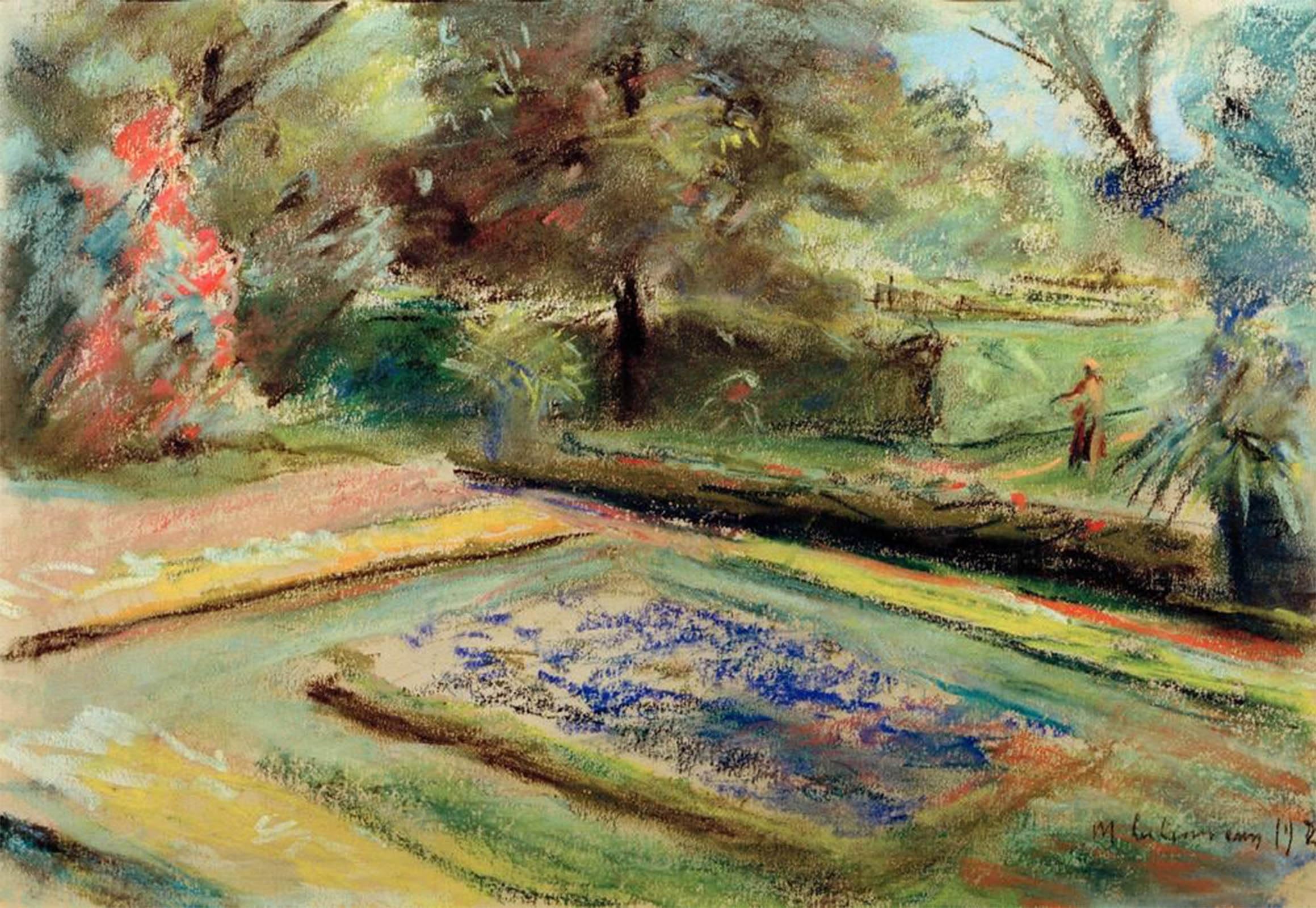 ARTXLXXBN Famous Print Painting Colorful Art Print View across the flower terrace to the northeast by Max Liebermann Canvas Art Decorations for Home Decor 60x90cm