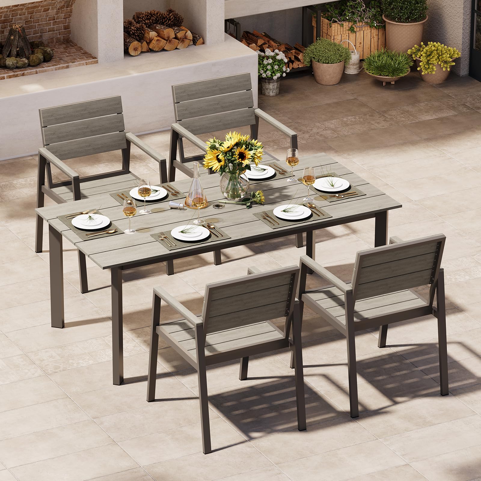 Oasbira Outdoor Dining Set for 4