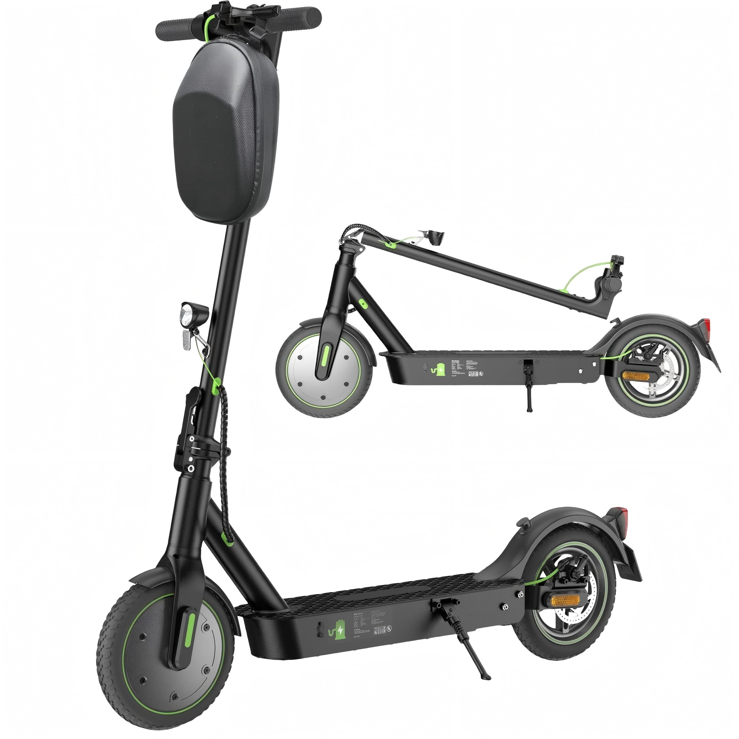 Patinete eléctrico con Permiso de circulación, 350 W, Motor E Roller con aplicación, Alcance de 30 km, 120 kg de Capacidad de Carga, Patinete eléctrico Plegable para Adultos para el tráfico de