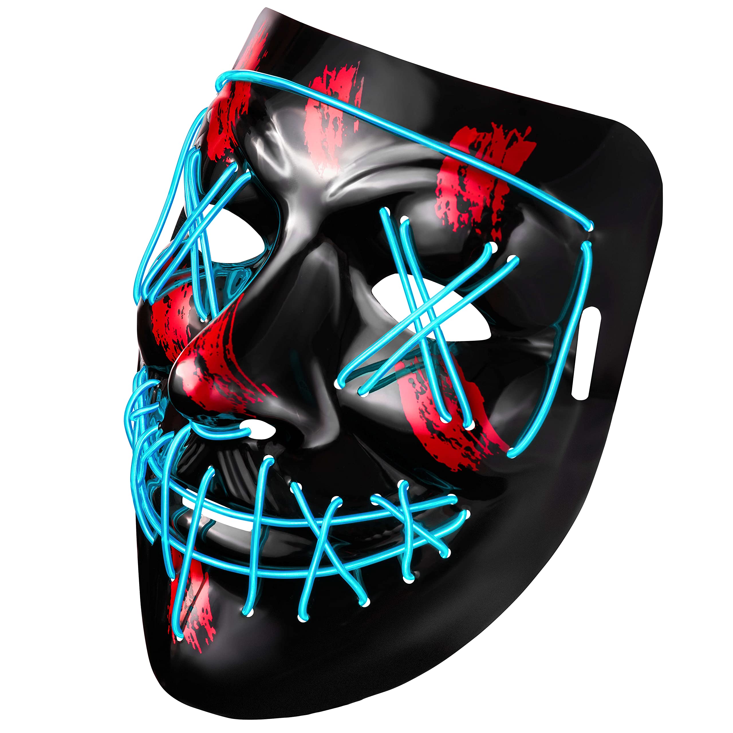 Balinco LED mask with 3 light modes - perfect for techno DJ, Turquoise - Image 4