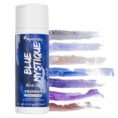 Miniatura 29 de #MYDENTITY MyRefresh - Acondicionador de depósito de color, 6 onzas, tinte temporal para el cabello, color dura hasta 25 lavados Mística azul