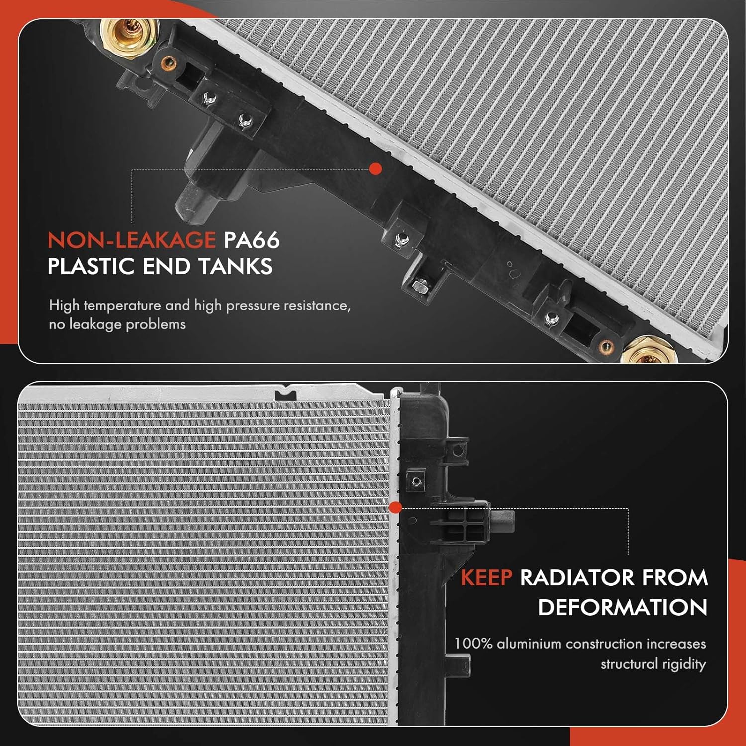 A-Premium Engine Coolant Radiator Assembly with Transmission Oil Cooler Compatible with Hyundai Kona Electric 2019-2023 & Kia Niro EV 2019-2022, Replace# 25310K4010