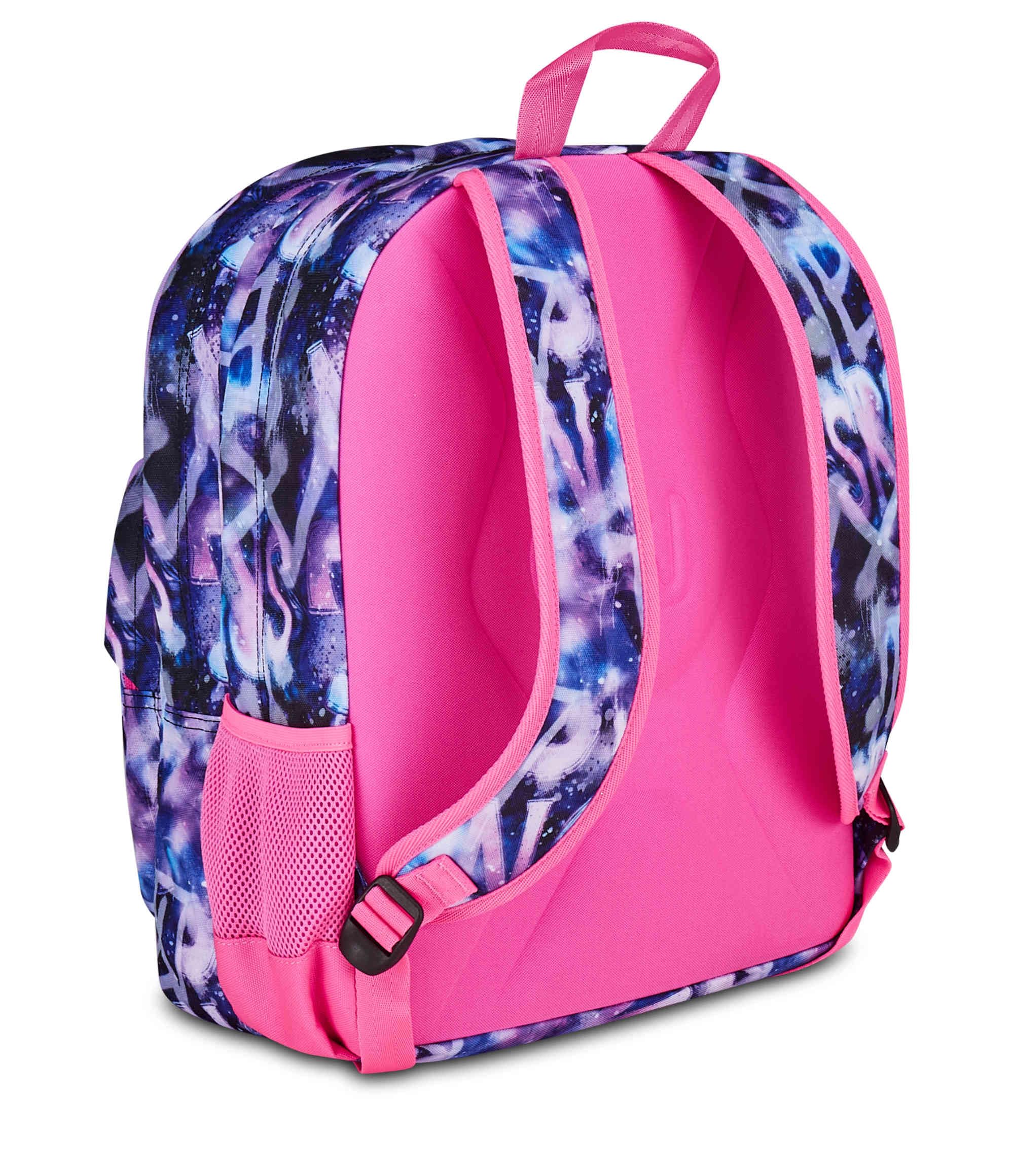 SJ GANG STYLE JAM GANG Zaino Scuola Doppio Scomparto, Sj Ever Multiviolet, Viola, 31 L, Con Tasca Porta Borraccia e Charm Staccabile, Elementari, Bambina