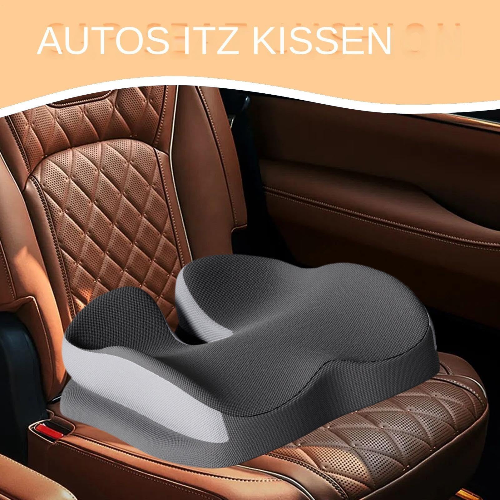 Cojín ortopédico con memoria – ergonómico de la presión en el G | Cojín ortopédico para asiento de coche, con memoria, ergonómico, transpirable, para coxis, alivio de presión