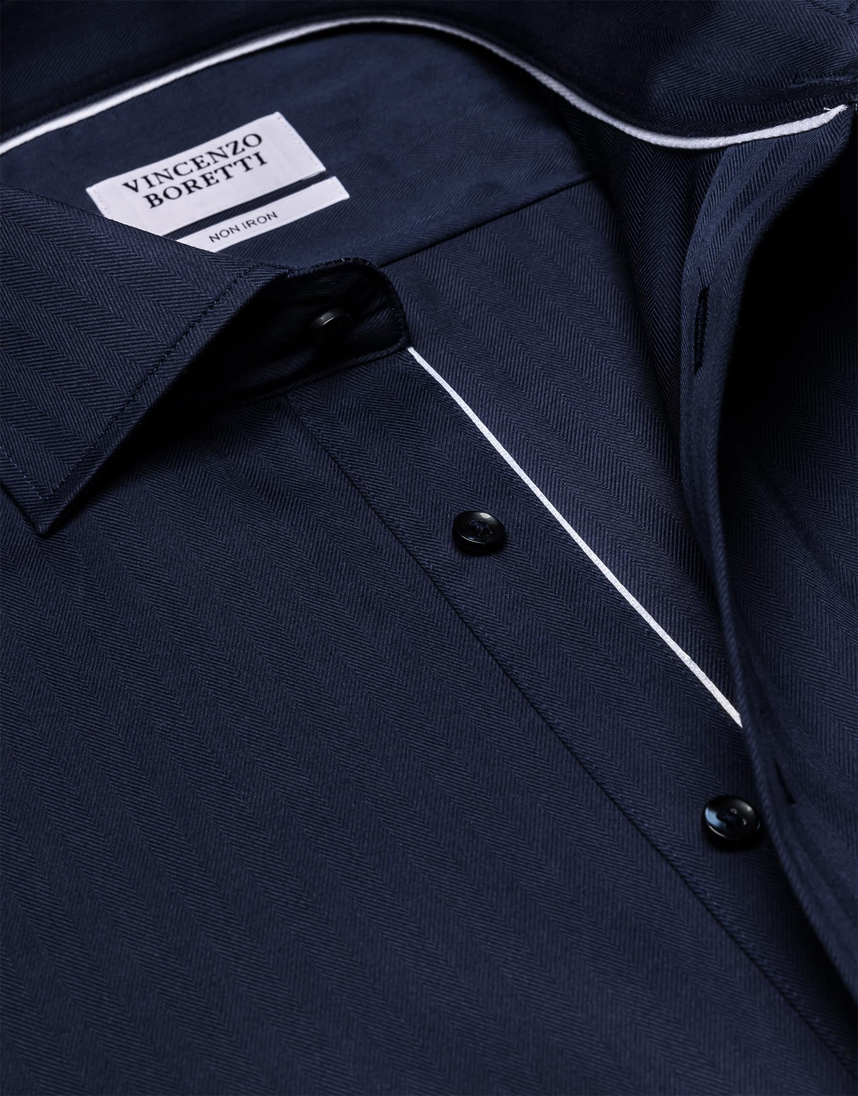 Vincenzo Boretti Camicia, Regular-Fit/Taglio Giusto, Twill - Non-Stiro