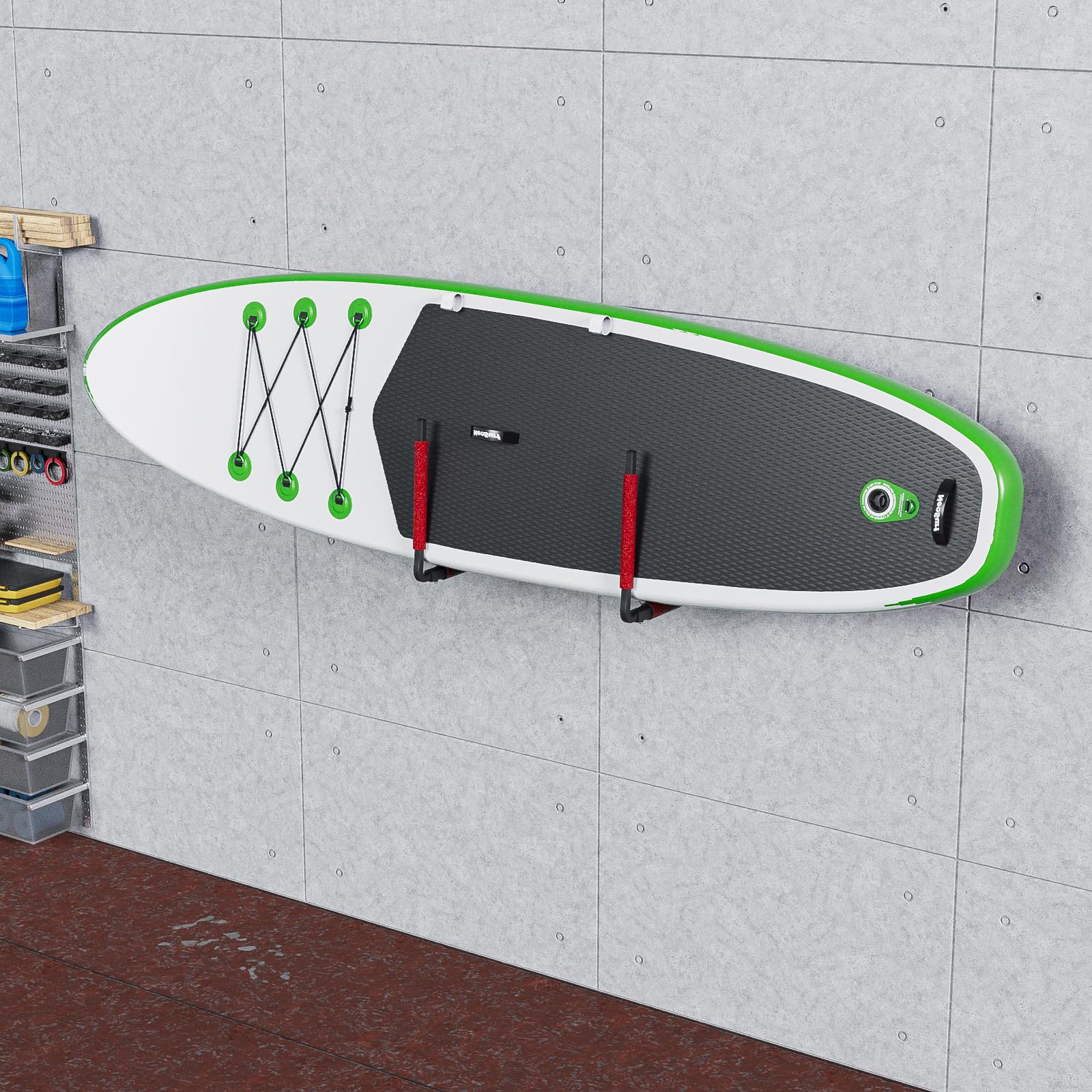 QLS Dachbox Verstellbarer Wandhalter 33-57 cm BOX1 zur Aufbewahrung von Dachkoffer Gartengeräte Skibox Sportgeräte Surfbrett iSUP