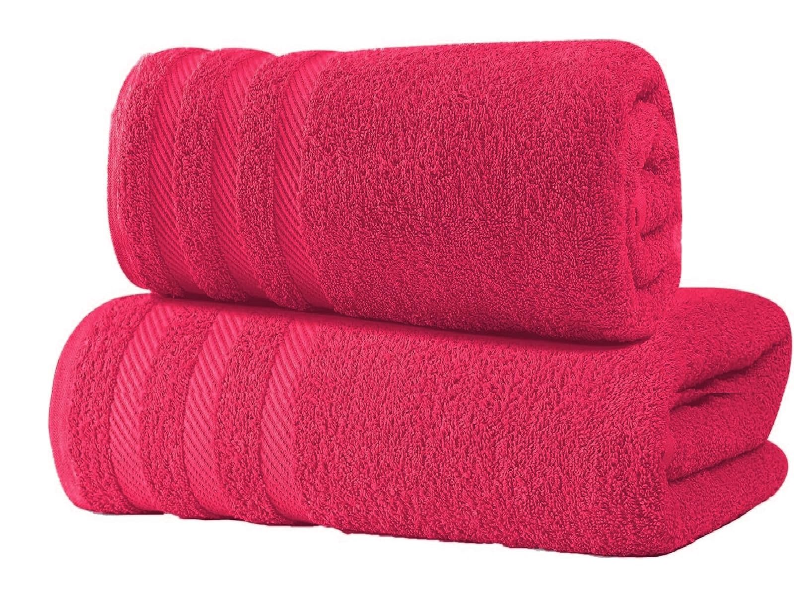 Towelbay Pink 2X Large Bath Sheets Towel 100% Egyptian Cotton Bathroom Jumbo Towels Super Soft -500Gsm Fast Absorbent Quick Dry Big Towels (Pink)