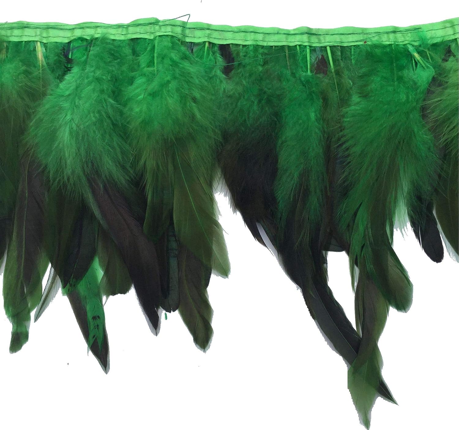 MehelloFeather Natural Rooster Feather Trim - 2 Yards 6-7 Inch Multicolor Feather Fringe For Costumes, Crafts & Decor - View #8