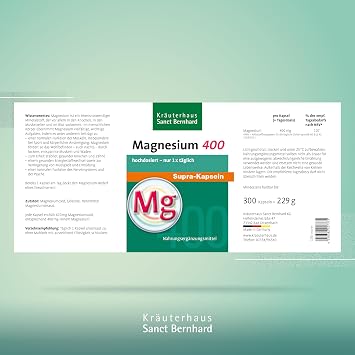 Magnesium 400 Supra Capsules Pack of 360 (Pack of 3)