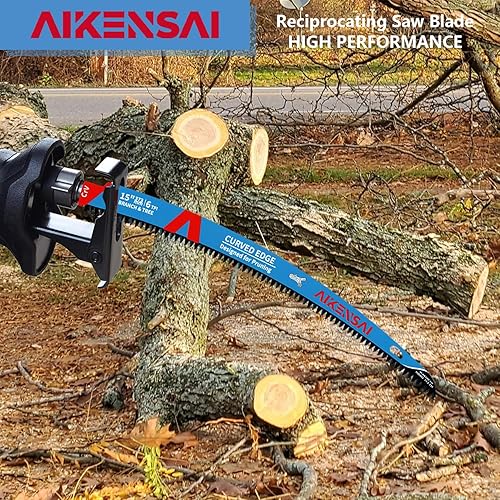 Miniatura 4 de 3-Picec 6TPI - Hojas de sierra de poda de 15 pulgadas con borde curvado, hojas de sierra para árbol con dientes japoneses