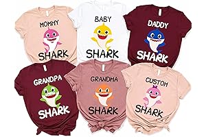 Custom Family Shark Birthday Shirts For Daddy of the Birthday Girl