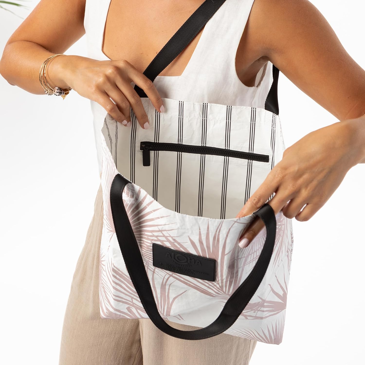 ALOHA Collection Reversible Tote Bag | Lightweight, Compact, and Splash-Proof Everyday Tote Bag | Open Top Design, Reversible, Splash-Proof - Image 2
