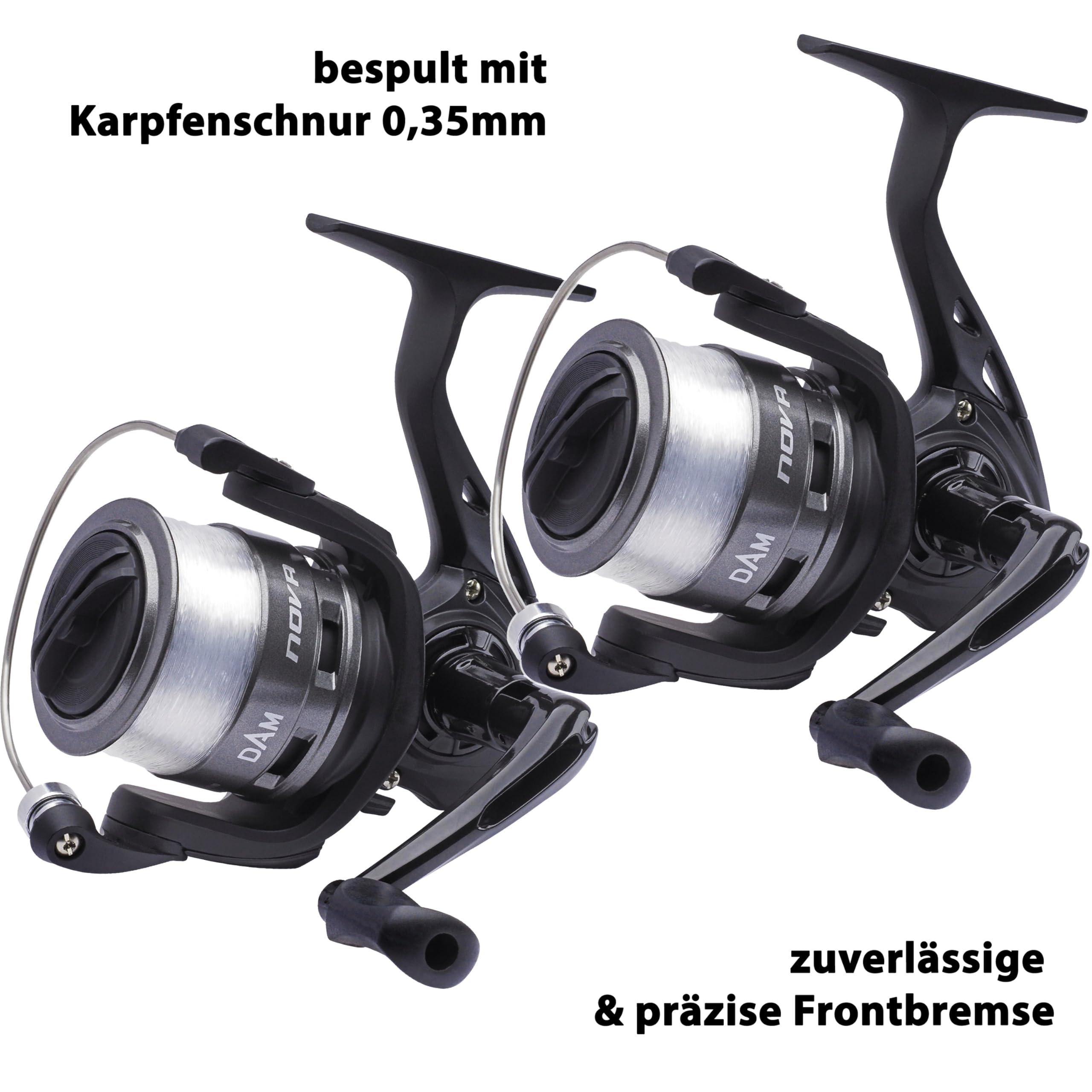 Fischzeux Karpfen Set komplett Carp Pro – Angelset 2 Karpfenruten mit 2 Rollen