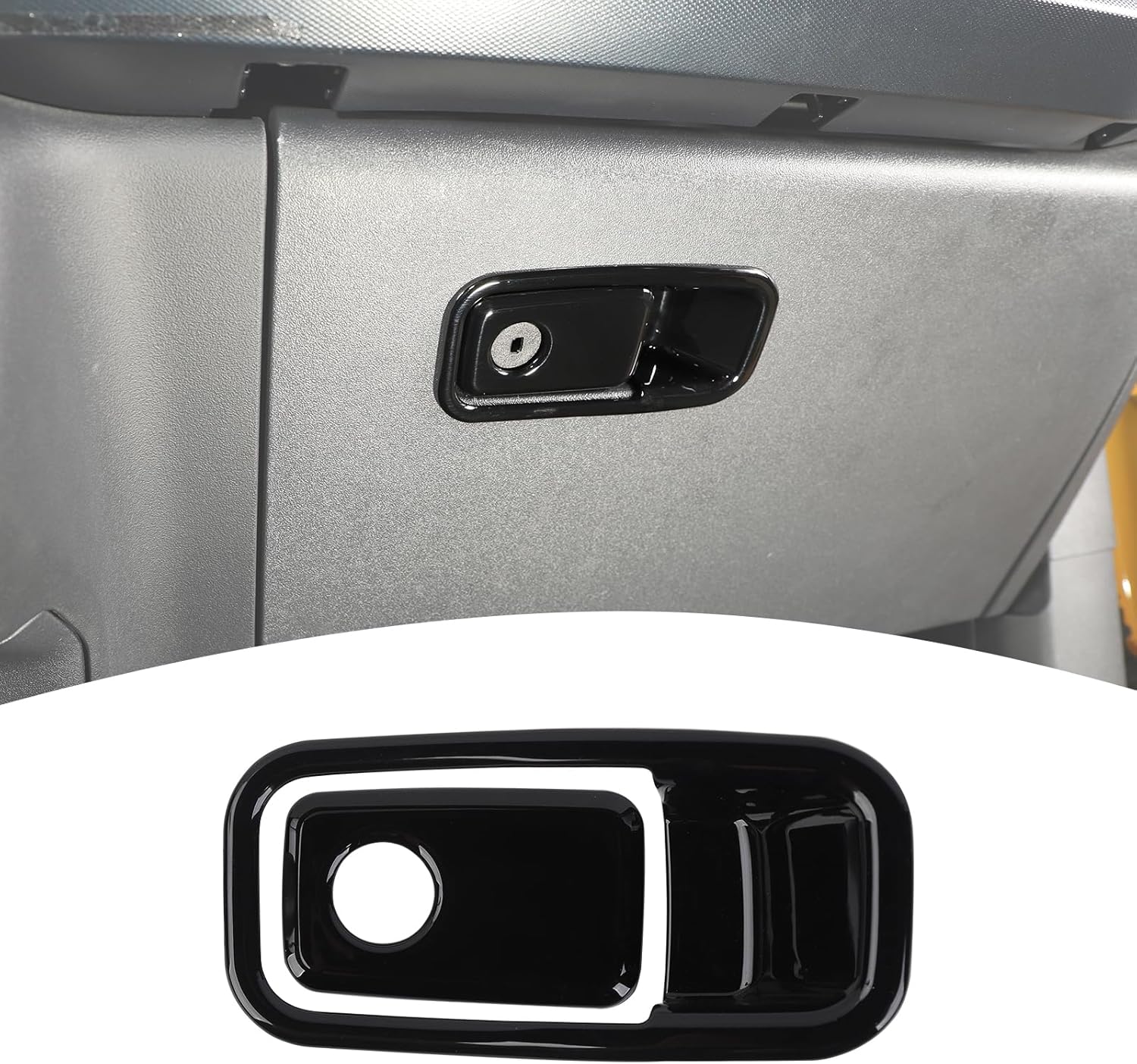 for Bronco Glove Box Latch Handle Cover Trim Black for Ford Bronco 2021 2022 2023 up Black Interior Accessories