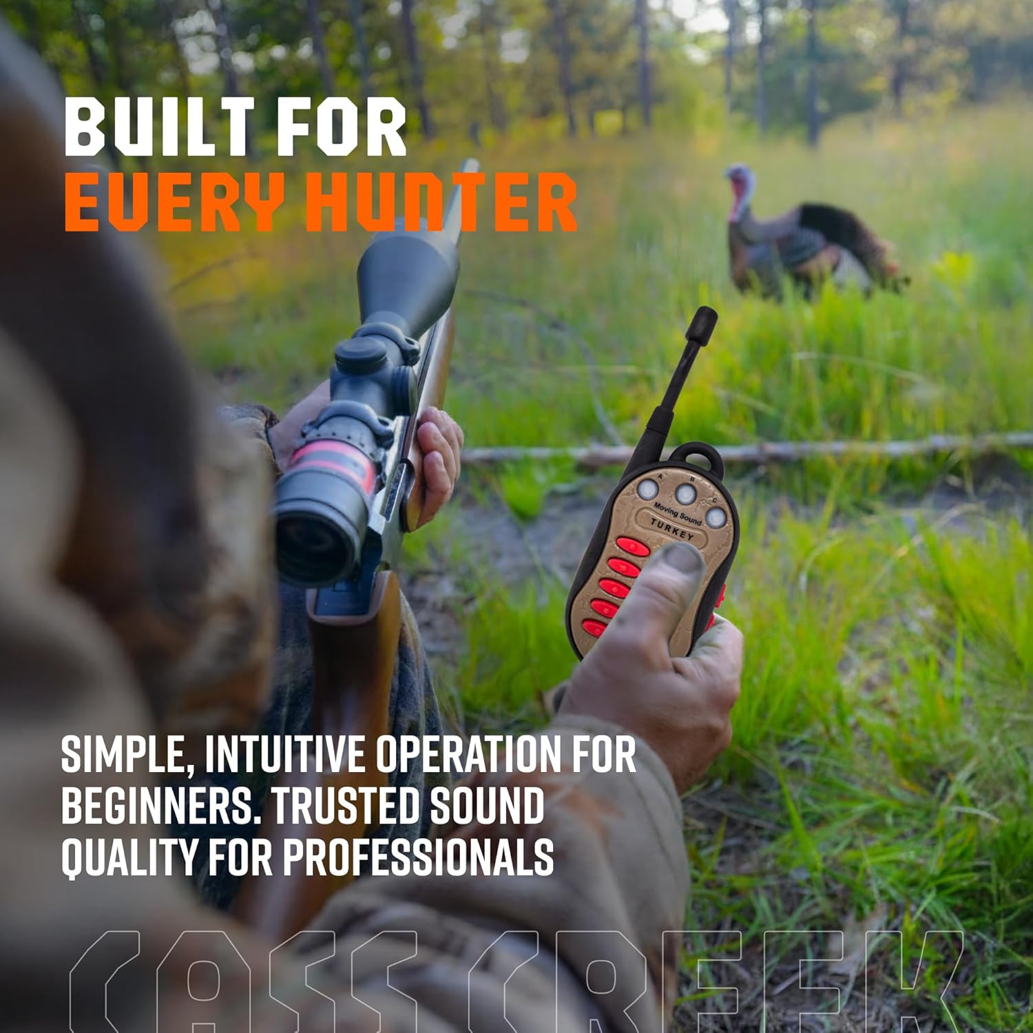 Cass Creek Nomad Turkey Call System with Remote-Controlled Transmitter, Natural Sound Replicator, Portable Audio Receiver, and Realistic Electronic Turkey Calls - Image 8