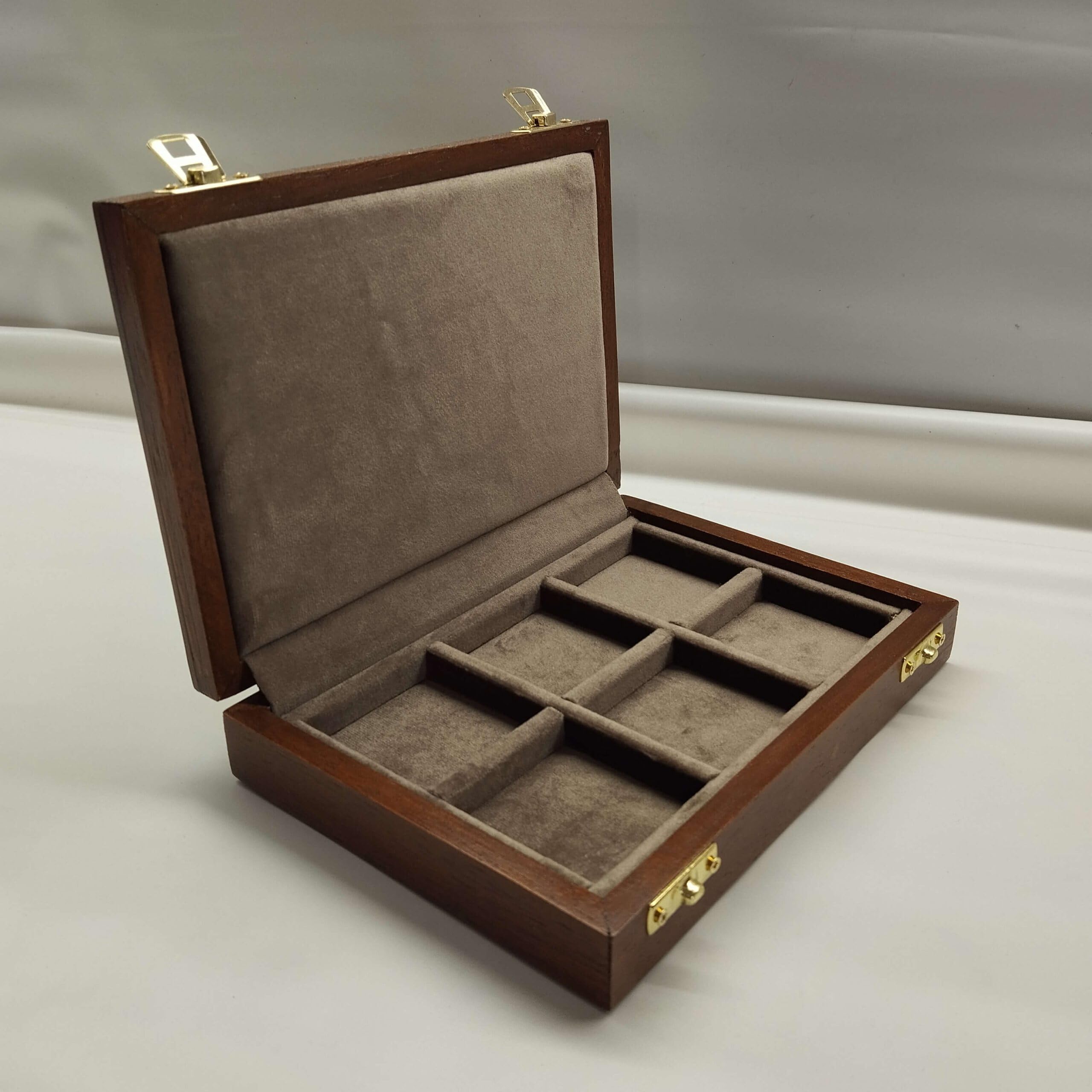 Set de 6 Estuches Individuales para Monedas 50x50 mm Artesanales en Madera – Vitrinas Expositoras para Coleccionistas de Monedas, Medallas y Fichas con Tapa Transparente