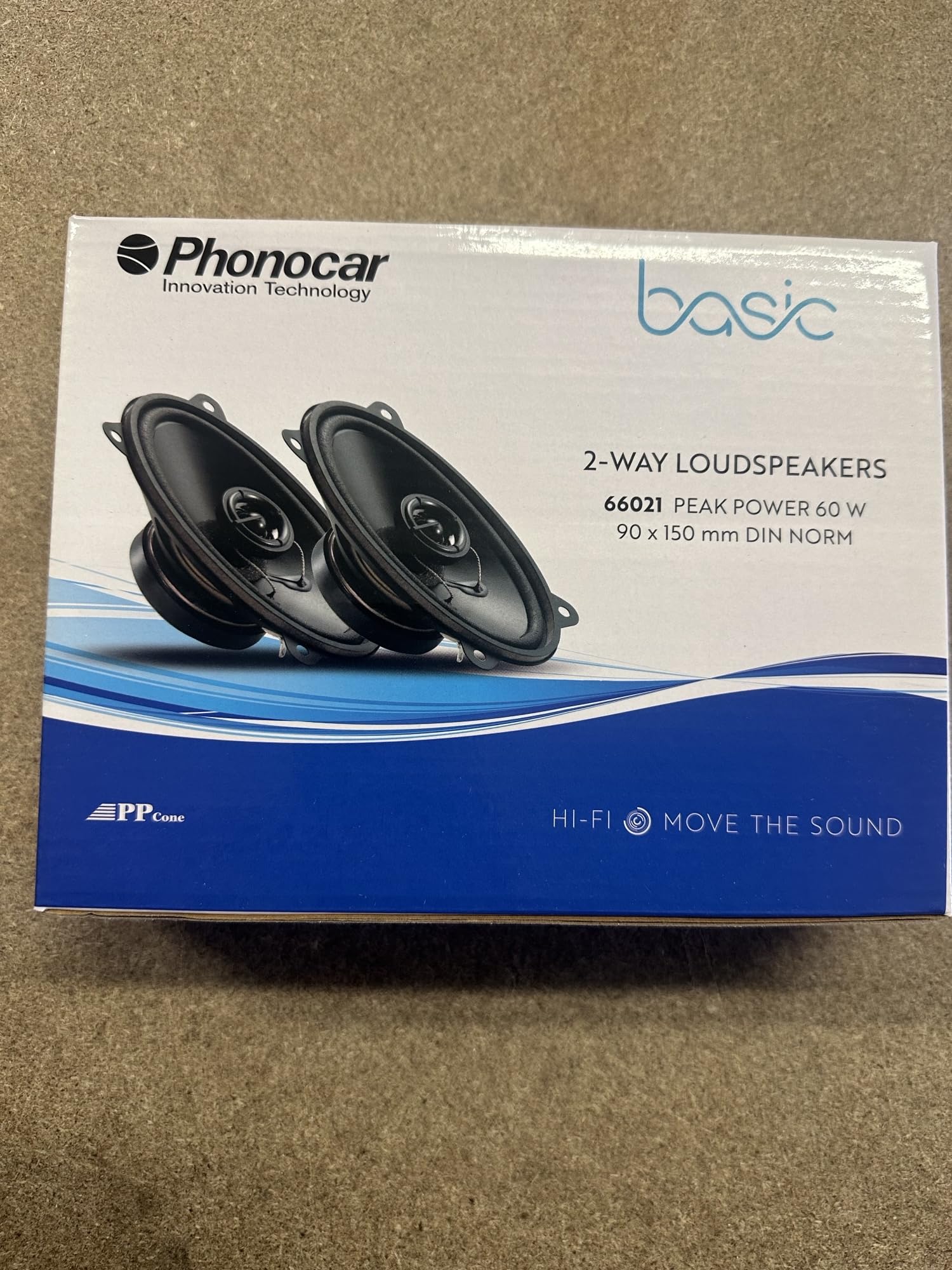 KIT SET PER PHONOCAR BASIC 66021 2 altoparlanti coassiali a 2 vie, 4" x 6" 9,00 x 15,00 cm 90 x 150 mm, 30 watt rms 60 watt max, 4 ohm, 90 db neri, a coppia