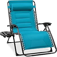 Vista 12 de Best Choice Products Silla acolchada de gravedad cero de gran tamaño, reclinable plegable para patio al aire libre, tumbona antigravedad XL