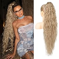 Vista 14 de LONAI Extensión de Cola de Caballo, 34" Negro Largo Ondulado con Cordón Extensiones de Cola de Caballo, DP001 Más Suave Más Ligero 80% Importación