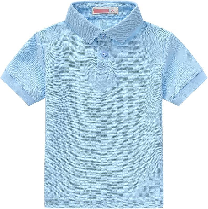 AIWUHE Toddler Boys' School Uniform Short Sleeve Girls Golf Polo Shirt Pullover Tops Summer Collared T-Shirt for Kids 2-8Y