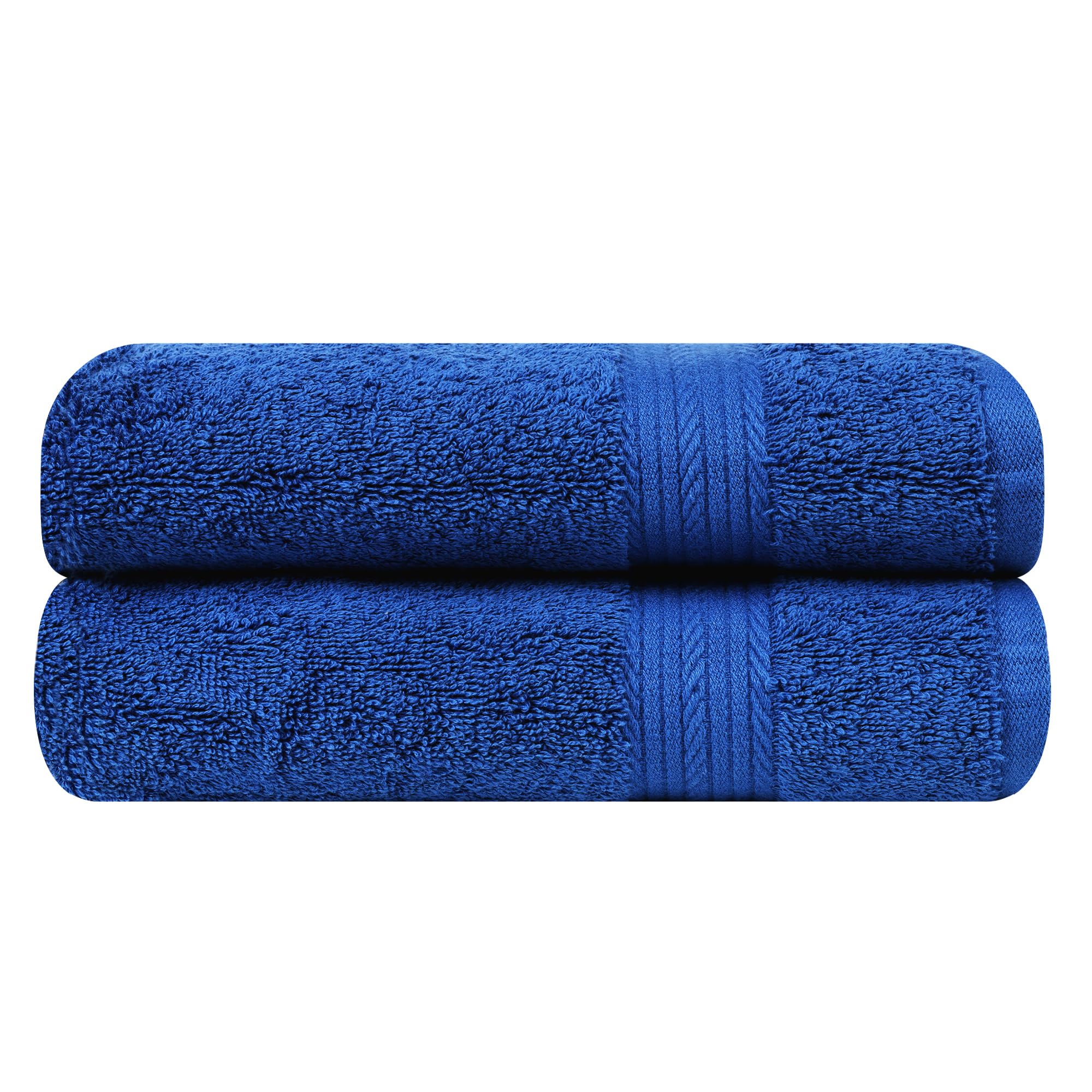 Ample Decor Hand Towel Set of 2 – 46 x 72 cm, 400 GSM, 100% Cotton – Quick-Drying, Super Absorbent – Ideal for Bathroom, Gym, Spa – Navy