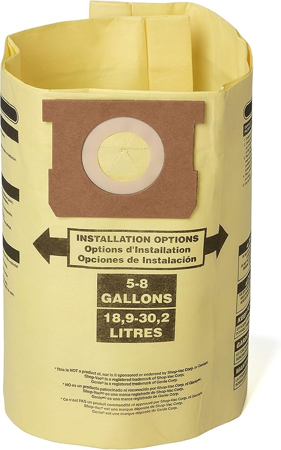 CRAFTSMAN CMXZVBE38775 Bolsas de recogida de polvo para aspiradoras