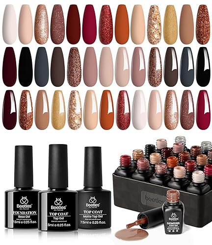 Miniatura 22 de beetles Gel Polish Caja de regalo Merry Glitzmas 2025 – Juego de arte de uñas con mini lámpara LED de uñas, capa superior y regalos de sorpresas