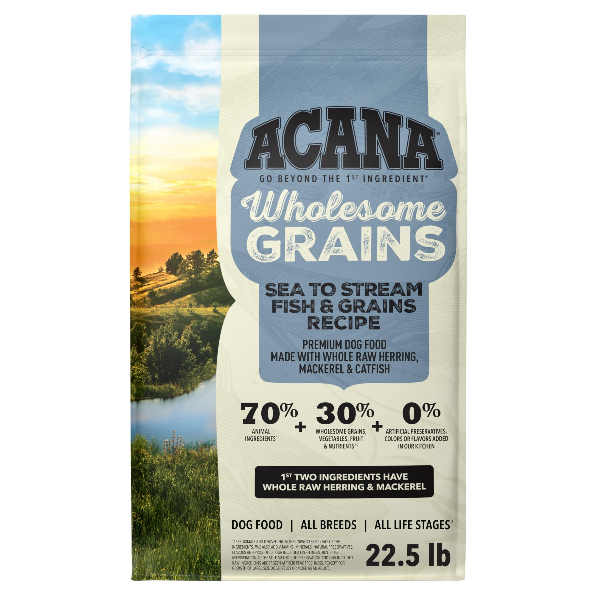 ACANA Wholesome Grains Dry Dog Food Sea to Stream Recipe 22.5lb Bag