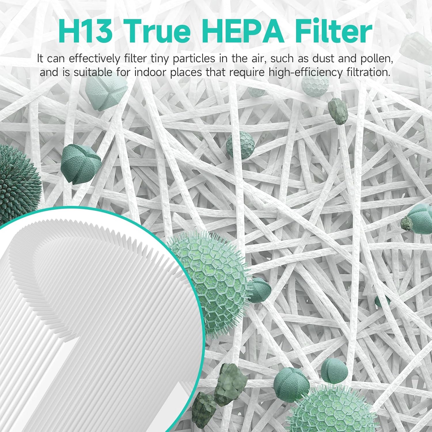 2 Pack Maf-02 H13 Air Filter Replacement, Compatible with Miko IBUKI M Purifier MA-02CW, 3-Stage Filtration - Image 6