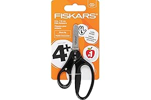 Fiskars Left-handed Blunt-tip Scissors for Kids - Designed for Safety and Precision