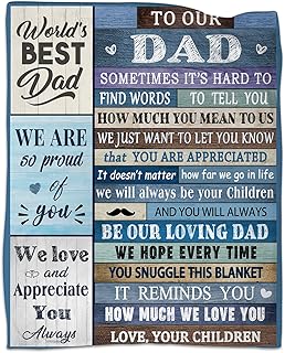 JOPJOLIW Gifts for Dad Blanket, Dad Blanket, to My Dad Gift, Birthday Gifts for Dad, Dad Birthday, Dad Gifts from Kids Daughter Son Throw Blanket 60