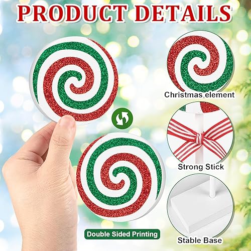 Miniatura 10 de 3 Pieces Christmas Table Decorations Wood Candy Set, Red Christmas Tiered Tray Decor,Rustic Christmas Candy Table Decorations for Home