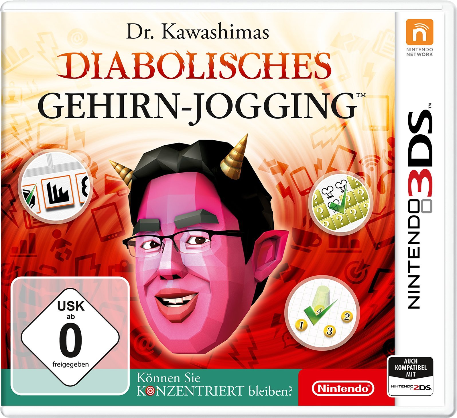 Dr. Kawashimas Diabolisches Gehirn - Jogging - Können Sie konzentriert bleiben? - Nintendo 3DS [Importación alemana]