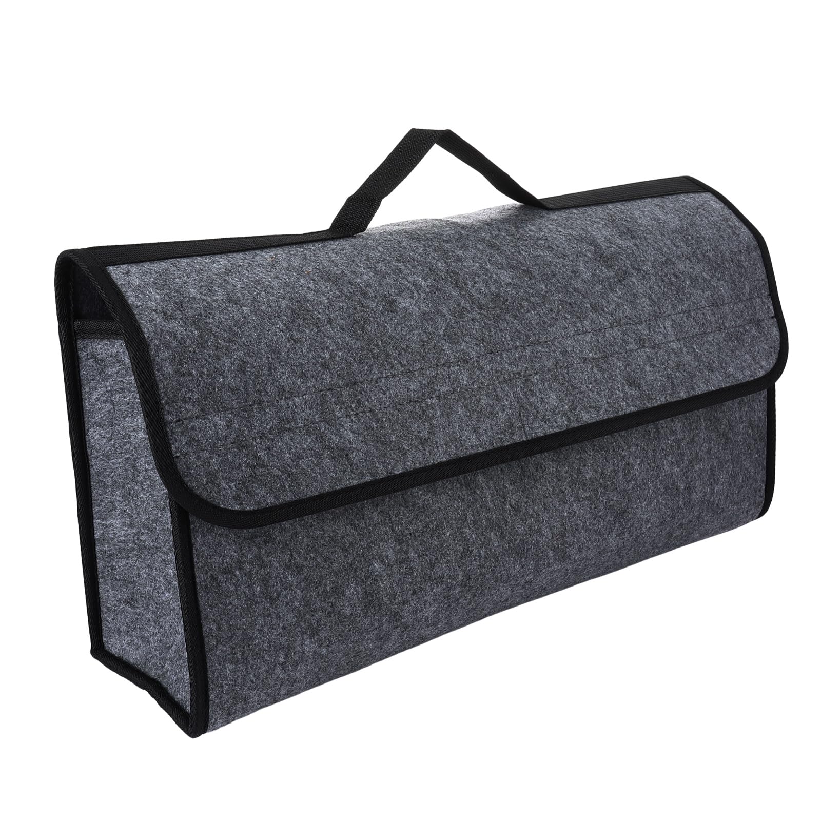ASelected Car Boot Organiser, Large Car Boot Storage Bag, Foldable Car Boot Tidy Storage, Non-Slip Car Organiser for Tools Breakdown Emergency Travel Accessories Tidy Van Caravan- Grey