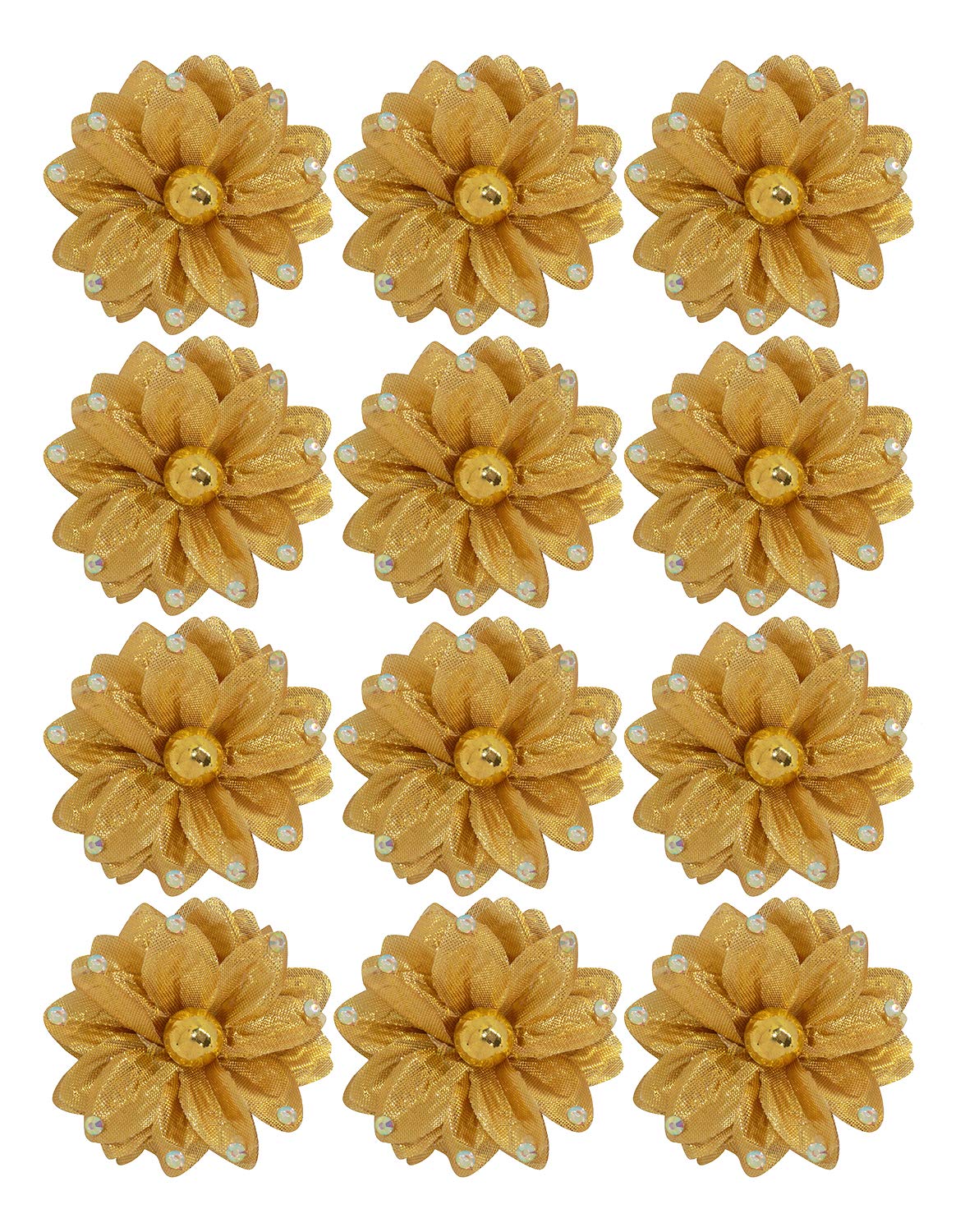 Confidence Set Of 12 Hair Clip Artificial Flowers For Hair Decoration 20 Gram Pack Of 1 (Golden) (B07PLHSWGL) Amazon Price History, Amazon Price Tracker