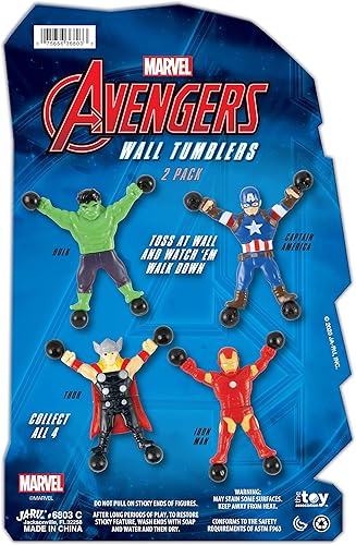 Miniatura 6 de JA-RU Marvel Wall Climbers (paquete de 2, 2 juguetes cada uno) Avengers - Rastreadores de ventana elásticos adhesivos para niños, niños y niñas.